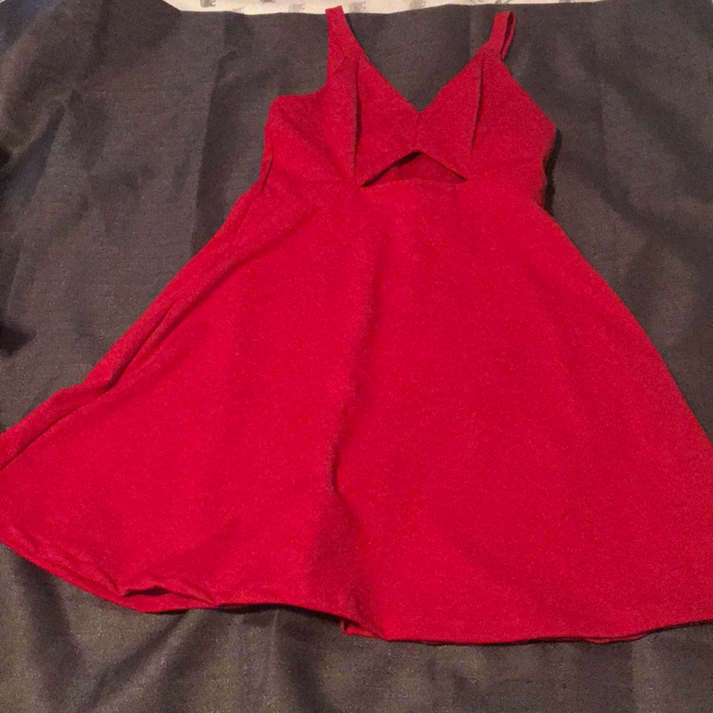 Red mini dress